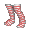 Red Candy Striped Stockings - virtual item (questing)