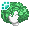 Gaia Item: [Animal] Loose Afro Curl Green (Dark)