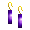 Purple Bar Earrings - virtual item (Questing)