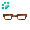 [Animal] Basic Brown Square Glasses - virtual item (Wanted)