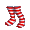 Red Raggedy Doll Striped Stockings - virtual item (Questing)