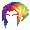 Vivid Rainbow Aiden Hair - virtual item (questing)