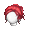 Guy's Ponytail Red (Dark) - virtual item (questing)