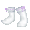 Gentle Lavender Sweet Lace Knee Socks - virtual item (questing)