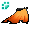 [Animal] Orange Superhero Cape - virtual item
