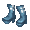 Navy Flower Child Boots - virtual item (Questing)