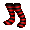 Red and Black Striped Stockings - virtual item (questing)