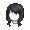 Girl's Gentle Curls Black (Dark) - virtual item (questing)