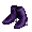Dark Violet Leather Stiletto Boots