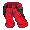 Red and Black Contrast Capris - virtual item (Wanted)