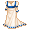 Cream and Blue Regency Gown - virtual item (Questing)