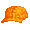 Orange Hipster Brain Cap - virtual item (Questing)