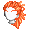 Girl's Dreadlocks Orange (Dark) - virtual item (Questing)