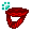 [Animal] Red Loose Infinity Scarf - virtual item (Questing)