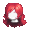 Girl's Tressa Hair Red (Dark) - virtual item (questing)