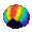 Rainbow Clown Wig - virtual item (Donated)