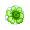 Green Handcrafted Flower Hairpin - virtual item (Questing)