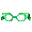 Green Horn-Rimmed Glasses - virtual item