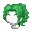 Girl's Wavy Curls Green (Dark) - virtual item (questing)