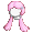 Girl's Pinned Pigtail Pink (Lite) - virtual item (questing)