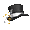 Black Champagne Festive Top Hat - virtual item (Wanted)