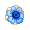 Blue Handcrafted Flower Hairpin - virtual item (Questing)