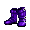 Amethyst Purple Buckle Boots - virtual item