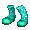 Glittering Teal Carnival Boots - virtual item (Wanted)
