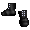 Vice Admiral's Midnight Black Boots - virtual item (questing)