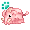[Animal] Pink Woolly Mammoth Plush - virtual item (questing)