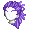 Girl's Dreadlocks Purple (Dark) - virtual item (Questing)