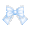 Powder Blue Sweet Lace Alice Bow - virtual item (Questing)