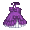 Purple Sweetheart Ruffled Dress - virtual item (Questing)