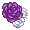 Berry Purple Rose Cluster Hairpiece - virtual item (Questing)