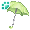 [Animal] Spring Green Umbrella - virtual item (wanted)