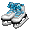 White with Blue Ice Skates - virtual item (Bought)
