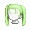 Girl's Two Ponytails Green (Lite) - virtual item (questing)