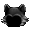 Charcoal Cat Mask - virtual item (Questing)