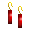 Red and Maroon Bar Earrings - virtual item (Wanted)