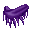 Sims purple fringe scarf - virtual item (wanted)