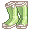 Green and White Galoshes - virtual item